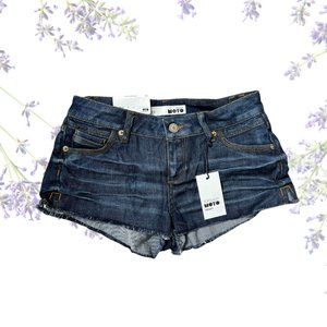 TOPSHOP Moto Hotpant Cutoff Shorts, Size W26